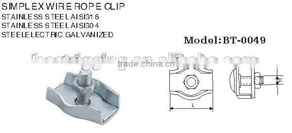 Zinc Alloy Steel Electric Galvanized Casted Egg Shaped Wire Rope Clip 2-6mm Quality Choice photo-4