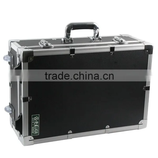 High Grade Aluminum Build-in Draw Bar Shock Resistance Tool Box With Code Lock photo-2