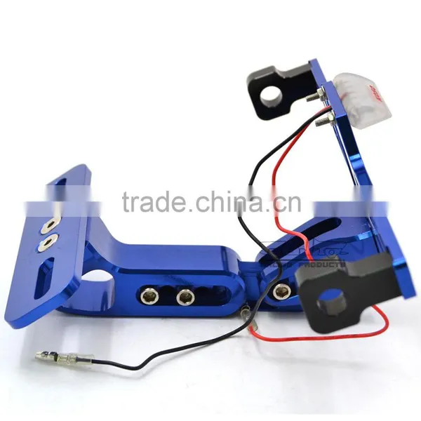 BJ-LPL-039 Replacement Aluminum Sport Bike Universal LED License Plate Bracket Light photo-4
