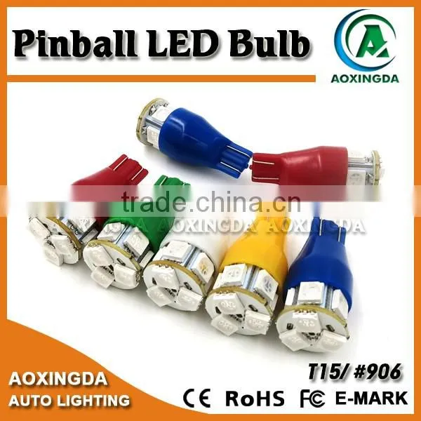 AC/DC 12V 5050 8SMD Pinball T15 906 LED Light Lamps for Pinball Flasher photo-3