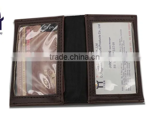 PU Leather Business Card Holder, Foldable ID or Credit Card Protector Cover photo-5