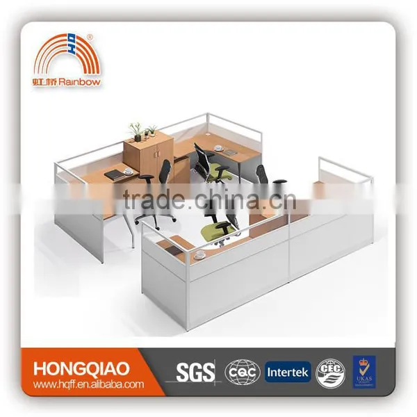 (MFC)PT-11 Melamine for 4 Persons Workstation Stainless Steel Frame Office Furniture