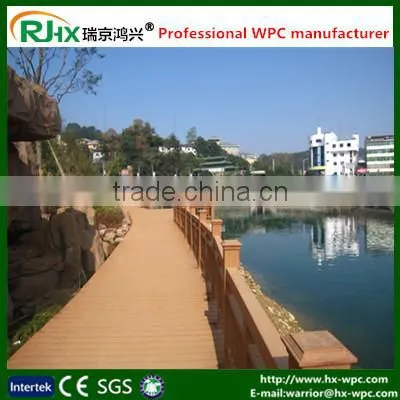 Extruded Plastic Composite Decking With PE Material Outdoor Solid WPC Deck photo-2