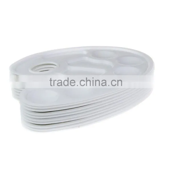 10 Well Oval Profesional Plastic Paint Palette photo-2