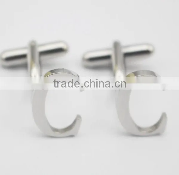 English Capital Letter ABCDE Stainless Steel Wholesale Cufflink For Men photo-3