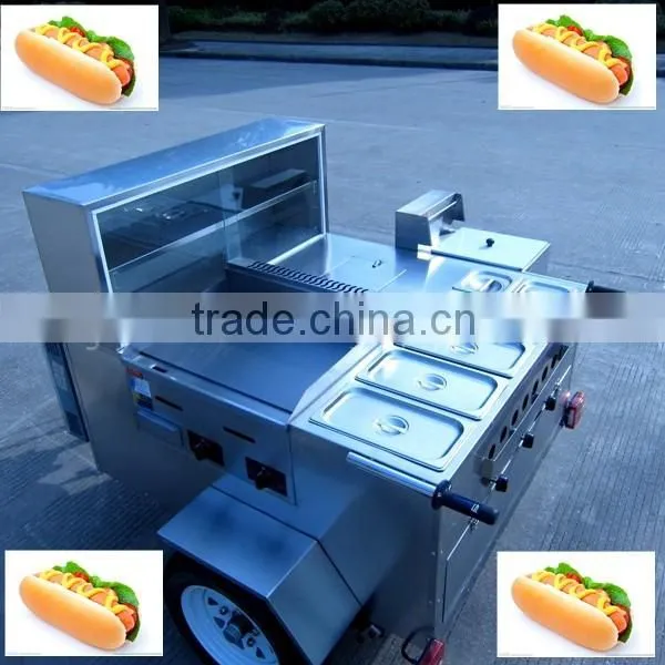 Mobile Motorcycle Food & Hot Dog Vending Push Kiosk Carts With Durable Wheels XR-HD120 A Quality Choice
