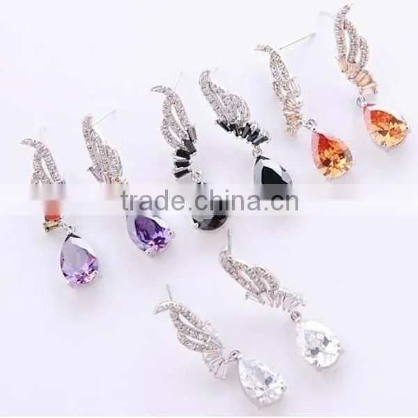 2015 New Design Fashion Pendant Crystal Zircon Earring For Women Wholesale photo-2