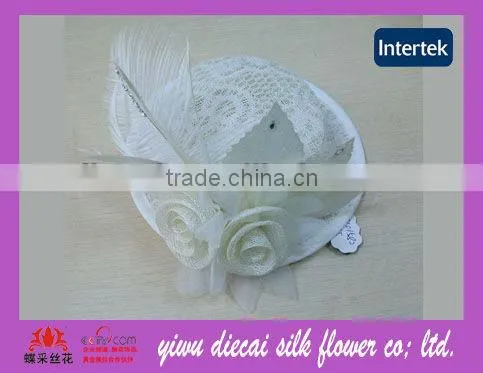 Yiwu Factory Supply Sinamay Lace Top Hat