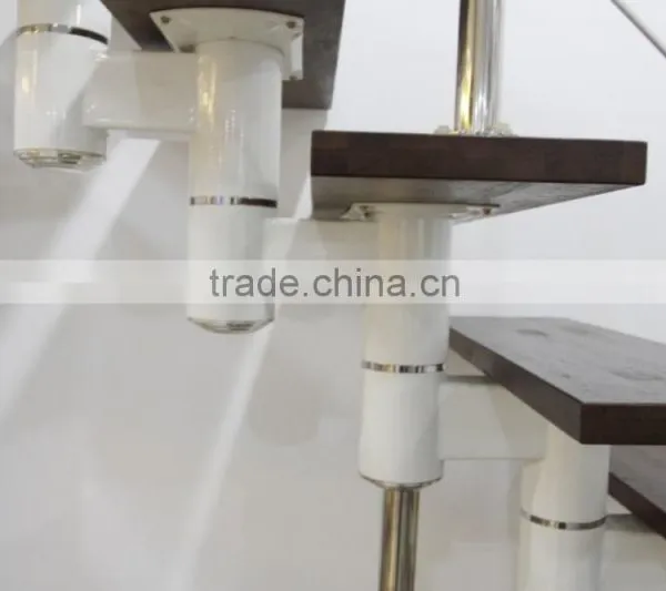 Indoor Stainless Steel Wood Straight Stairs With Glass Tread photo-4