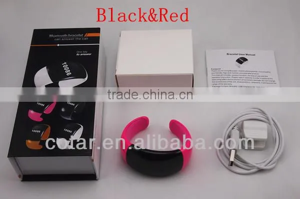 2014 Best Bluetooth Vibration Bracelet With Speaker Mic Time Caller ID Display for Mobile Phone photo-5