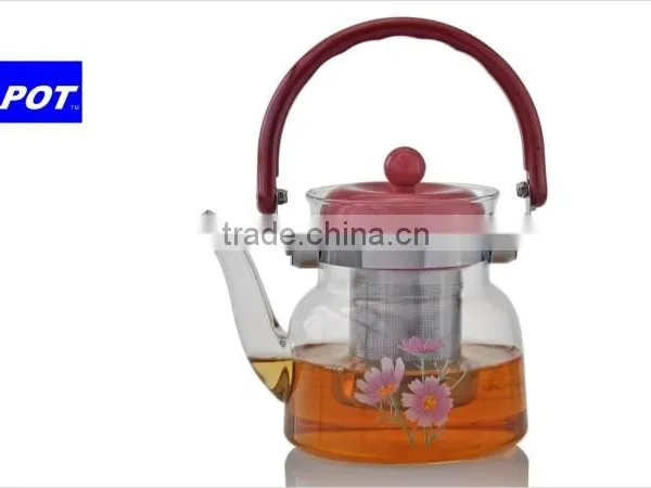 Heated Directly Pyrex Glass Double Pot Set 600ml/2200ml With Filter/infuser photo-3