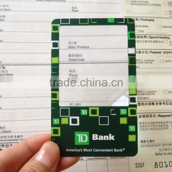 Flat Thin Gift Credit Card 3x Magnifying Glass photo-2
