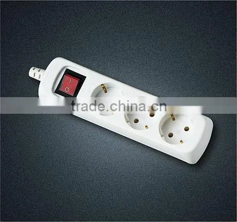 German extension socket with switch