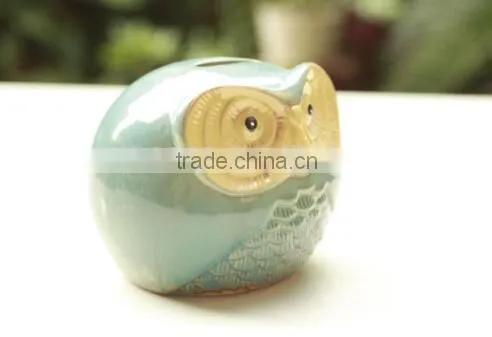 Ceramic Decorative Owl Money Box, Piggy Bank, Money Saving Box photo-2
