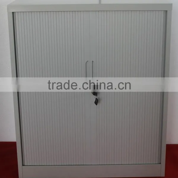 Smal Rolling Shutter Door White Steel Storage Cabinet With 2 Doors photo-2