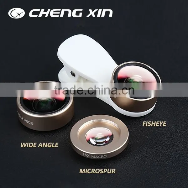 2016 China Manufacturer 3 in 1 Phone Lens Set 0.36x Super Wide-angle Selfie Cam Lens Quality Choice photo-5