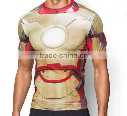 Mens Superhero Long Sleeve Cycling T-Shirt Pro Slim Quick Dry Compression T-Shirt photo-3