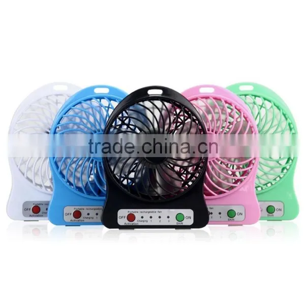Colorful Mini Rechargeable Ceiling Fan, Portable Hand Battery Rechargeable USB Fan photo-3