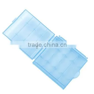 Colorful Plastic Case Plastic Transparent 4 x 14500/AA Battery Case photo-4