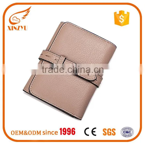 Champagne Color Ladies Custom Coin Purse Business Travelling Card Wallet