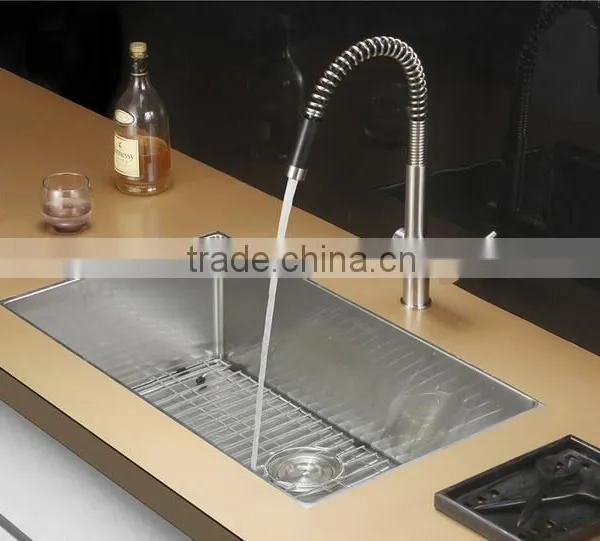 Handmade Stainless Steel Kitchen Sink Large Single Bowl Laundry Sink photo-6