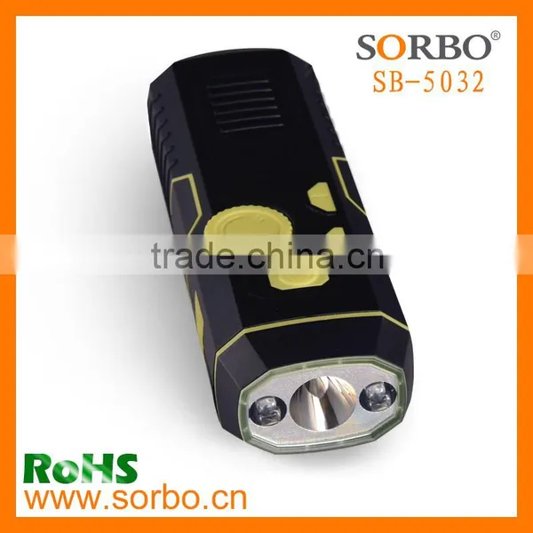 2016 New Handcrank Dynamo LED Flashlight Radio FM Radio Power Output Flashlight photo-3