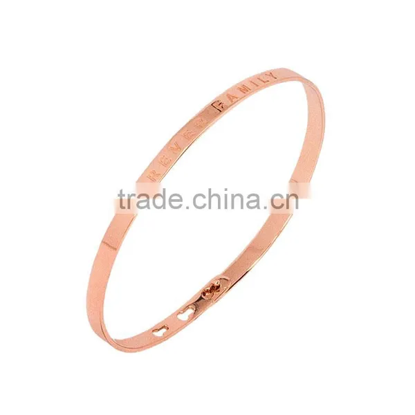 Memories Bangles With Customize Design Word 'FOREVER FAMILY' With 4mm/7mm Width photo-2