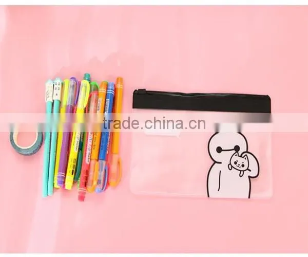 Wholesale Zipper Pencil Pouch With Pulls Logo,Custom Clear Plastic Zipper Pouch photo-4