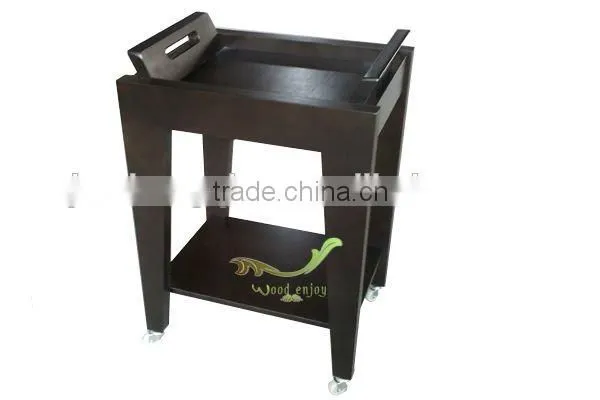 2016 Hot Sales Wooden Golden Tea Trolley Service Trolley&Room Service Trolley photo-3