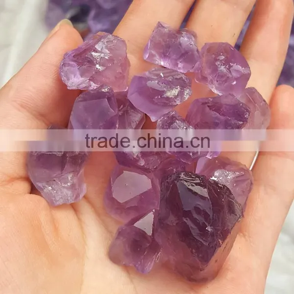 Natural Rock Amethyst Crystal Quartz Rough Crystal Tumbled Stone photo-2