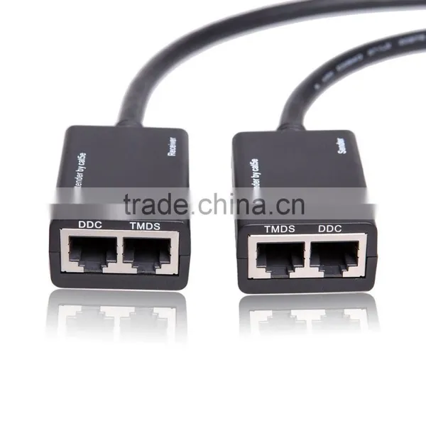 HDMI Extender by Cat5e/6 Cable 30m 1080p Without Power Needed Support 3D Convenient for Home Theater photo-3