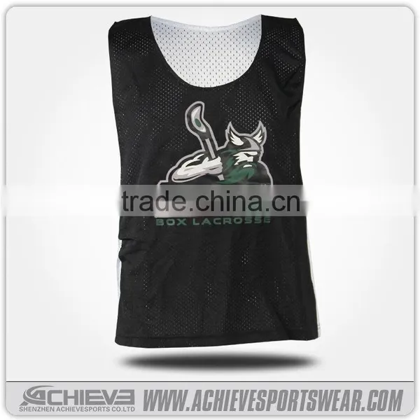 2016 Hight Quality Cheap Price Custom Made Sublimation Youth Reversible Lacrosse Pinnies Quality Choice photo-3
