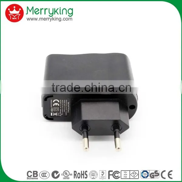 Vertical Type EU Plug Smartphone Charger 5V1A Portable Power USB Charger With Free Samples