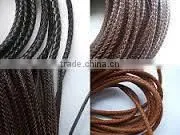 Bolo Braided Round Leather Cords |100% Genuine Leather Corda/ 3mm Braided Bolo Cord Round photo-4
