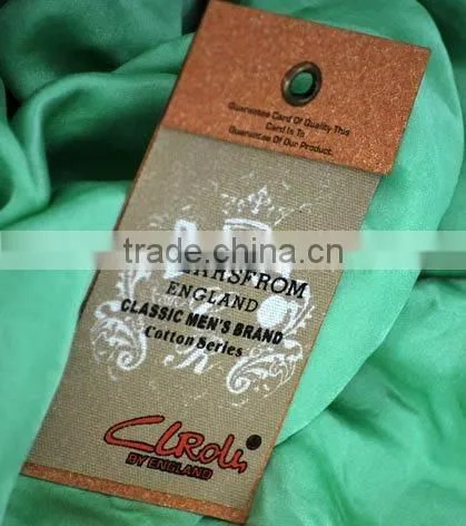 personalized factory produced garment paper tags
