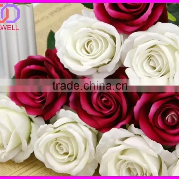 Romantic Pink Artificial Wild Flower Rose for Wedding photo-2
