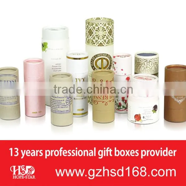 Wholesale Black Tube Box Custom Made Paper Packaging Stamping Logo Round Candle Box photo-2