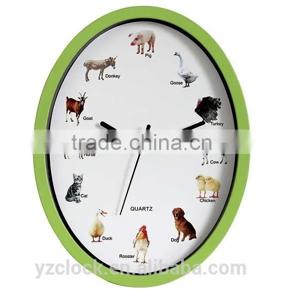 New Designed Oval Bird Wall Clock With Sound photo-3