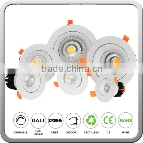 LED Recessed Down Light 6inch With 3000K 4000K 6000K in 24/38/60 Deg Cob Downlight photo-3