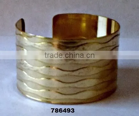 Indian Brass Metal Fashion Bangle Bracelet Punched Holes photo-3
