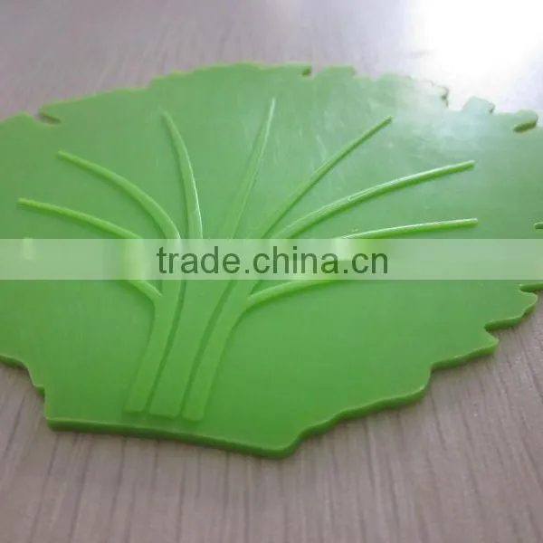 2014 New Design Eco Friendly Food Grade Big Tree Leaf Shaped Baking Silicone Trivet,silicone Placemat