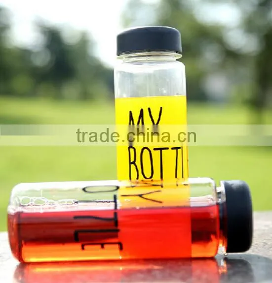 Korea Hot Sale Plastic Sports Water Bottle 500 ml my Bottle With Black Cap photo-4