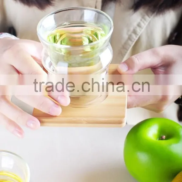 Custom Square Tea Cup Bamboo Wood Trivet Coaster Placemat Trivet Board photo-2