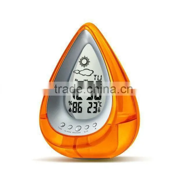 Factory Supply!New Product Temperature Function Water Powered Thermometer Desk Clock photo-3