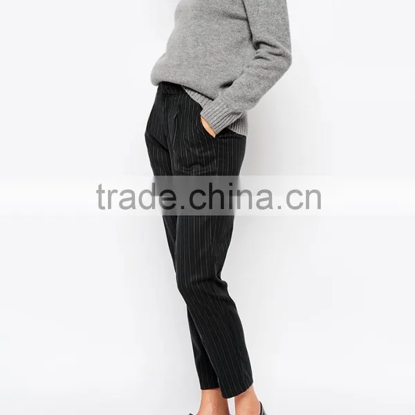 2015 Trendy Fashion Casual Women Stripe Suit Pants photo-5