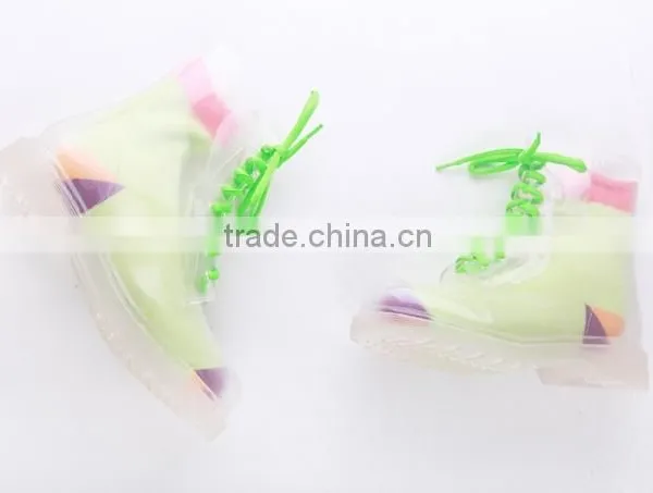Candy Colors Women PVC Rain Boots Cheap Ankle PVC Rain Shoes photo-2