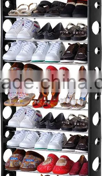 Store More Black Stackable Adjustable Plastic Shoe Shelf photo-2