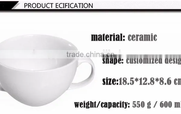 Two Handled White Ceramic Coffee Cup and Mug photo-4