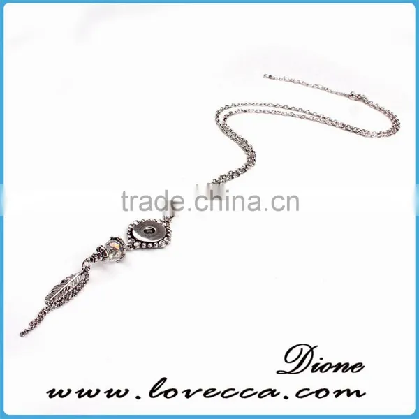 2016 Fashion New Charm Necklace Snap Button Pendant Necklace Changable Snap Button Necklace photo-5
