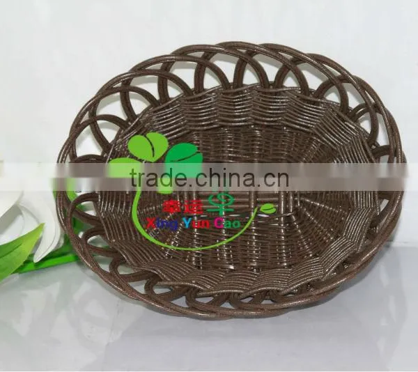 Factory Recycled Plastic Woven Fruit Basket photo-6